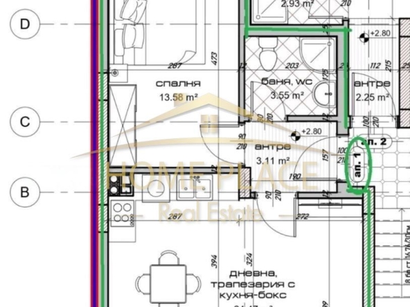 Двустаен апартамент в Варна, Владислав Варненчик - 76 кв.м за 1843 €/кв.м - Снимка #1