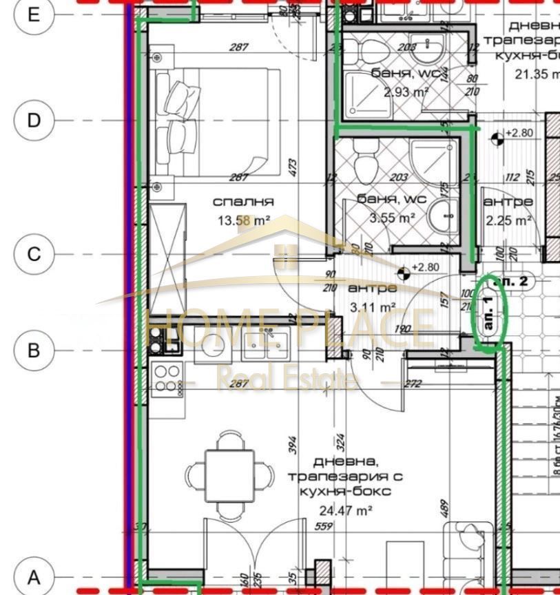 Двустаен апартамент в Варна, Владислав Варненчик - 76 кв.м за 1843 €/кв.м - Снимка #1