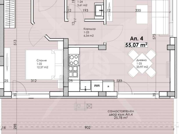 Двустаен апартамент в Пловдив, Остромила - 61 кв.м за 1590 €/кв.м - Снимка #1