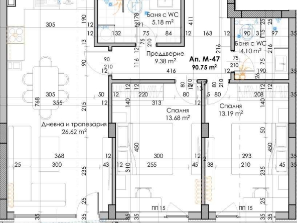 Тристаен апартамент в Пловдив, Южен - 107 кв.м за 950 €/кв.м - Снимка #1