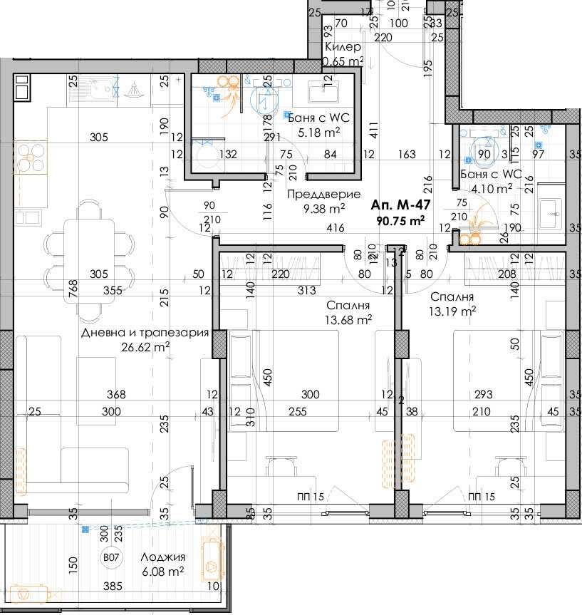 Тристаен апартамент в Пловдив, Южен - 107 кв.м за 950 €/кв.м - Снимка #1