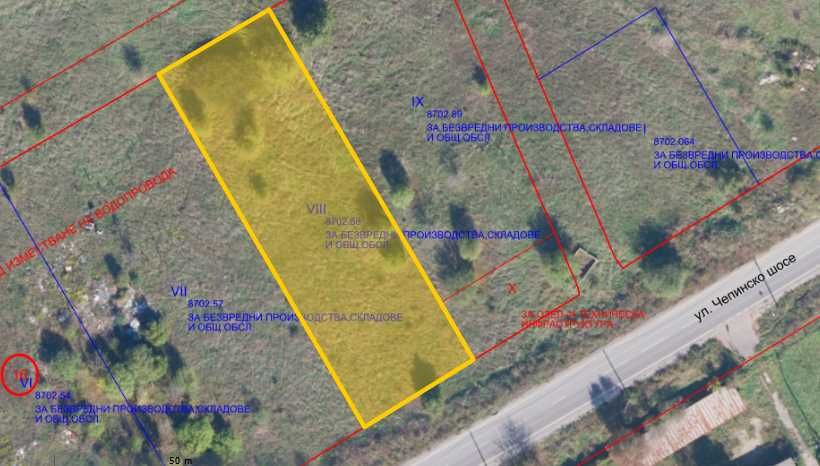 Парцел в с. Чепинци, Област София-град - 2025 кв.м за 77 €/кв.м - Снимка #1