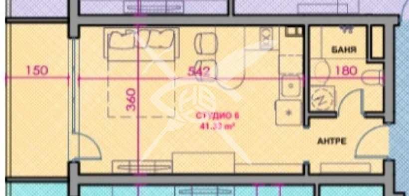 Едностаен апартамент в Поморие - 41 кв.м за 1069 €/кв.м - Снимка #1