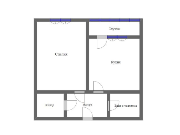 Едностаен апартамент в Бургас, Славейков - 43 кв.м за 1977 €/кв.м - Снимка #1