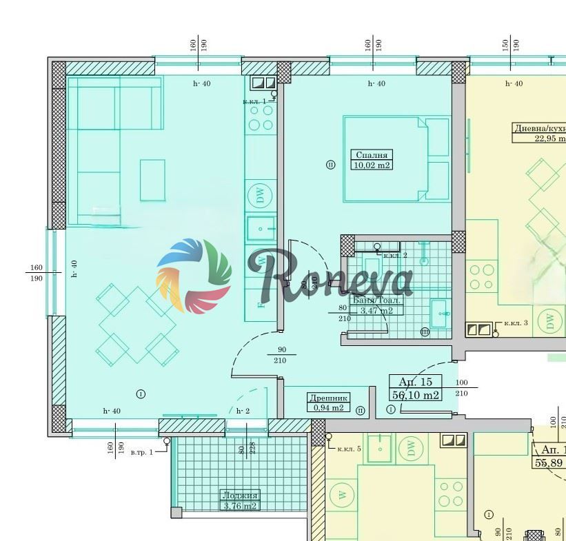 Двустаен апартамент в Варна, м-т Пчелина - 69 кв.м за 1652 €/кв.м - Снимка #1