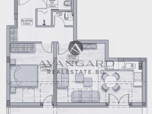 Двустаен апартамент в Пловдив, Кършияка - 89 кв.м за 1349 €/кв.м - Снимка #1