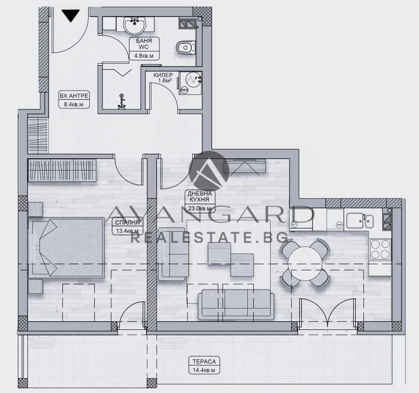 Двустаен апартамент в Пловдив, Кършияка - 89 кв.м за 1349 €/кв.м - Снимка #1