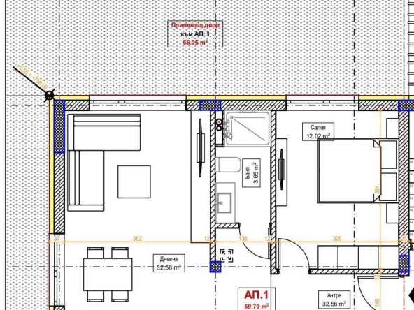 Двустаен апартамент в Велинград - 133 кв.м за 662 €/кв.м - Снимка #1