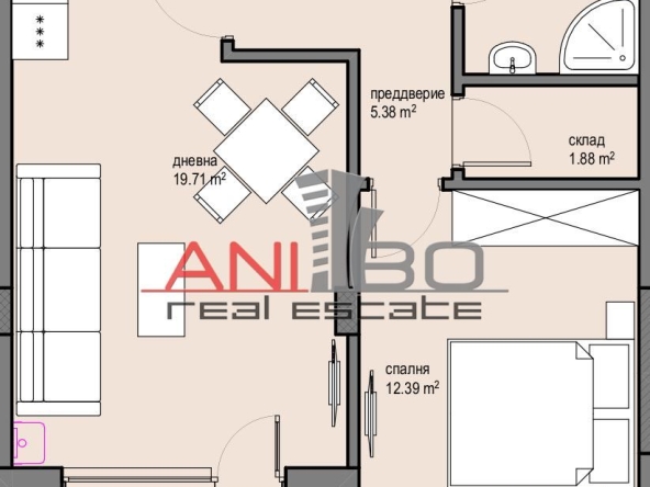 Двустаен апартамент в София, Красна поляна 1 - 62 кв.м за 2156 €/кв.м - Снимка #1
