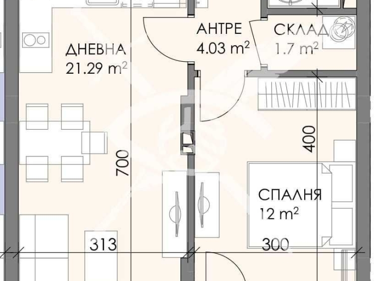 Двустаен апартамент в Бургас, Меден рудник - зона А - 63 кв.м за 1000 €/кв.м - Снимка #1
