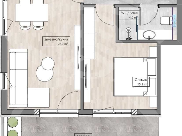 Двустаен апартамент в Пловдив, Кършияка - 85 кв.м за 556 €/кв.м - Снимка #1