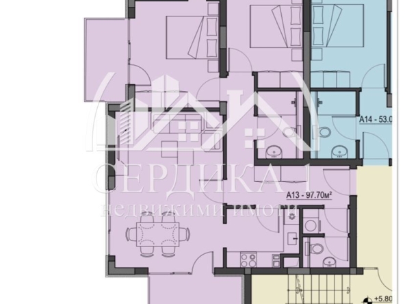 Тристаен апартамент в Благоевград, Освобождение - 115 кв.м за 843 €/кв.м - Снимка #1