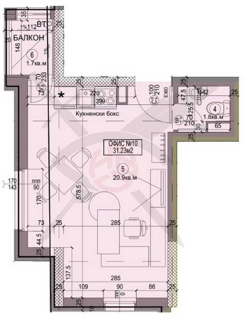 Офис в София, Красно село - 40 кв.м за 1979 €/кв.м - Снимка #1
