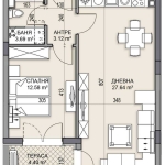 Двустаен апартамент в Пловдив, Гагарин - 71 кв.м за 1457 €/кв.м - Снимка #1