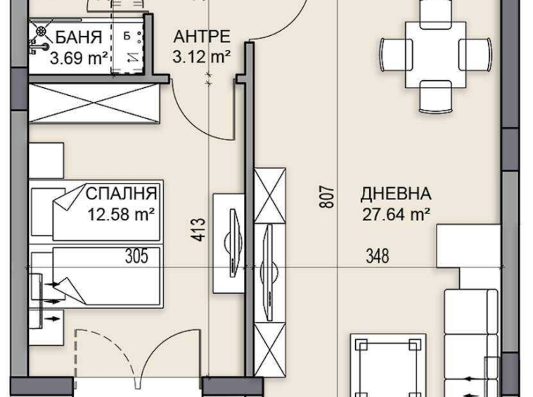 Двустаен апартамент в Пловдив, Гагарин - 71 кв.м за 1128 €/кв.м - Снимка #1