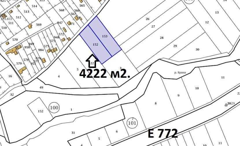 Парцел в Търговище, Вилна зона - 4222 кв.м за 3 €/кв.м - Снимка #1