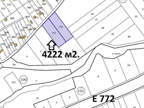 Парцел в Търговище, Вилна зона - 4222 кв.м за 6 €/кв.м - Снимка #1