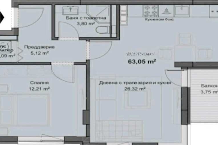 Двустаен апартамент в Пловдив, Кючук Париж - 73 кв.м за 1507 €/кв.м - Снимка #1