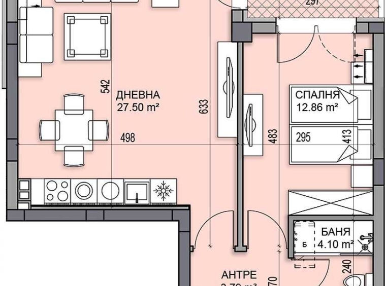 Двустаен апартамент в Пловдив, Гагарин - 73 кв.м за 744 €/кв.м - Снимка #1