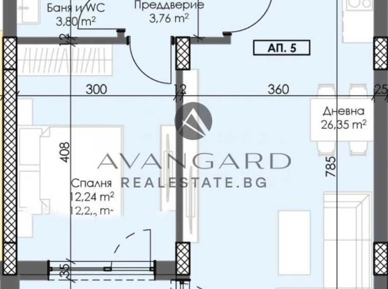 Двустаен апартамент в Пловдив, Тракия - 73 кв.м за 752 €/кв.м - Снимка #1
