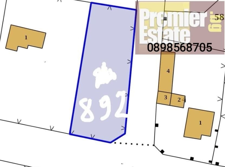 Парцел в Пазарджик, Окръжна болница - 892 кв.м за 13 €/кв.м - Снимка #1