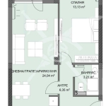 Двустаен апартамент в Пловдив, Христо Смирненски - 67 кв.м за 1518 €/кв.м - Снимка #1