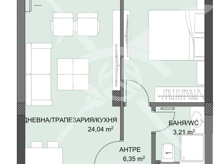 Двустаен апартамент в Пловдив, Христо Смирненски - 67 кв.м за 1518 €/кв.м - Снимка #1