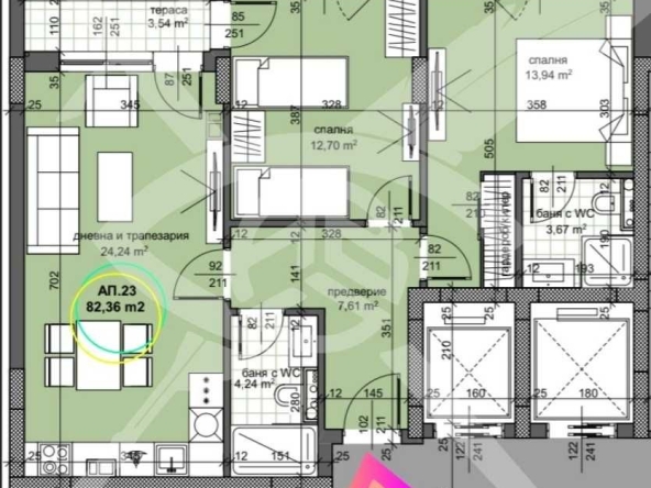 Тристаен апартамент в Пловдив, Кършияка - 96 кв.м за 978 €/кв.м - Снимка #1