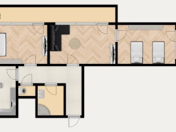 Тристаен апартамент в София, Красна поляна 2 - 90 кв.м за 2334 €/кв.м - Снимка #1