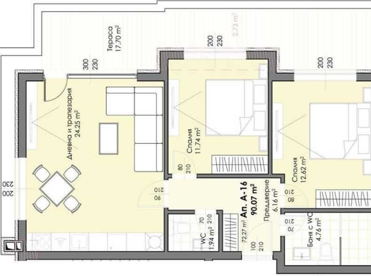Тристаен апартамент в Пловдив, Христо Смирненски - 112 кв.м за 902 €/кв.м - Снимка #1