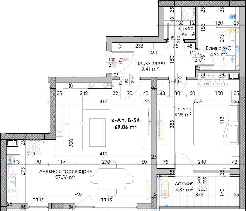 Двустаен апартамент в Пловдив, Южен - 85 кв.м за 485 €/кв.м - Снимка #1