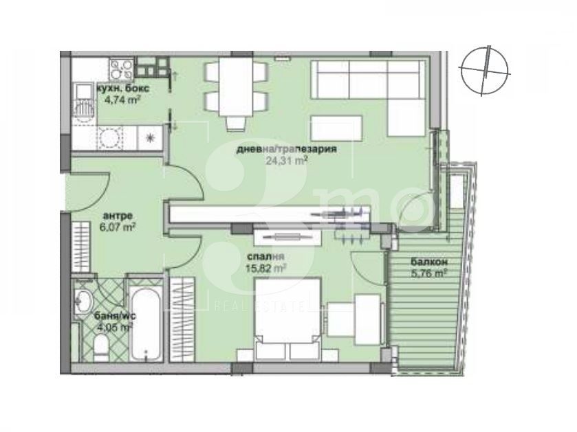 Двустаен апартамент в София, Люлин 6 - 83 кв.м за 1387 €/кв.м - Снимка #1