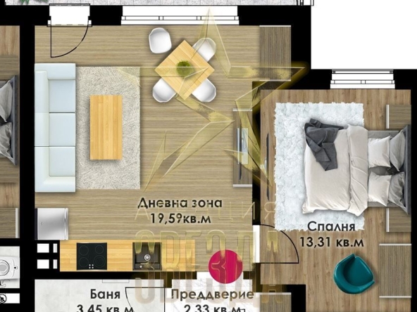Двустаен апартамент в Пловдив, Остромила - 62 кв.м за 741 €/кв.м - Снимка #1