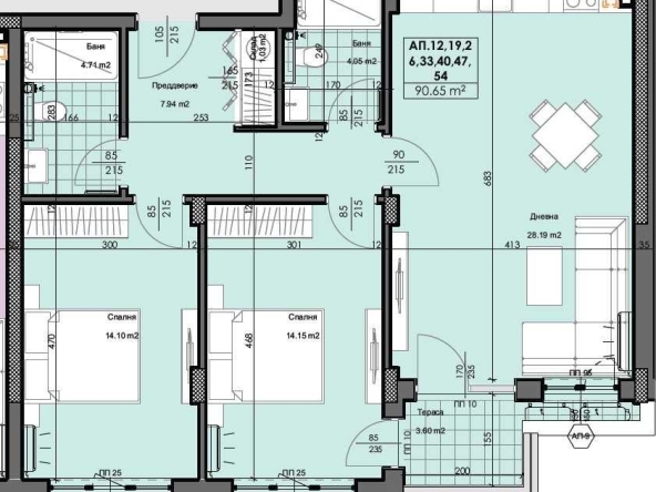 Тристаен апартамент в Пловдив, Гагарин - 108 кв.м за 1057 €/кв.м - Снимка #1