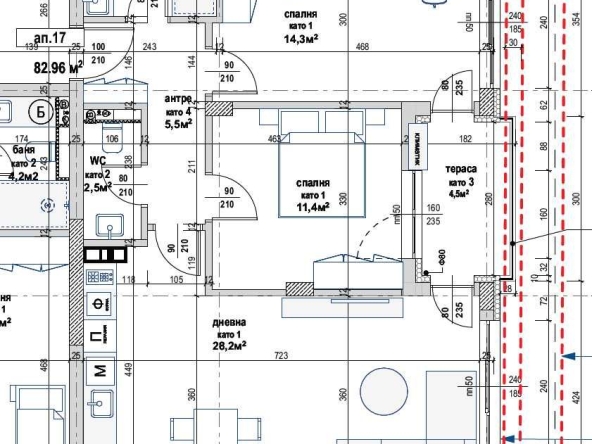 Тристаен апартамент в Стара Загора, Железник - център - 99 кв.м за 718 €/кв.м - Снимка #1
