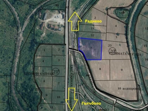 Парцел в Гълъбово - 8610 кв.м за 4 €/кв.м - Снимка #1
