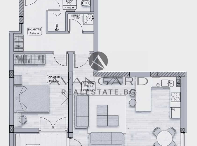 Двустаен апартамент в Пловдив, Кършияка - 85 кв.м за 821 €/кв.м - Снимка #1