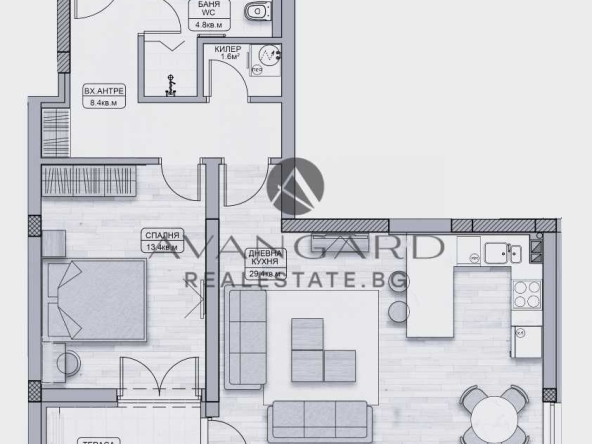 Двустаен апартамент в Пловдив, Кършияка - 85 кв.м за 1357 €/кв.м - Снимка #1