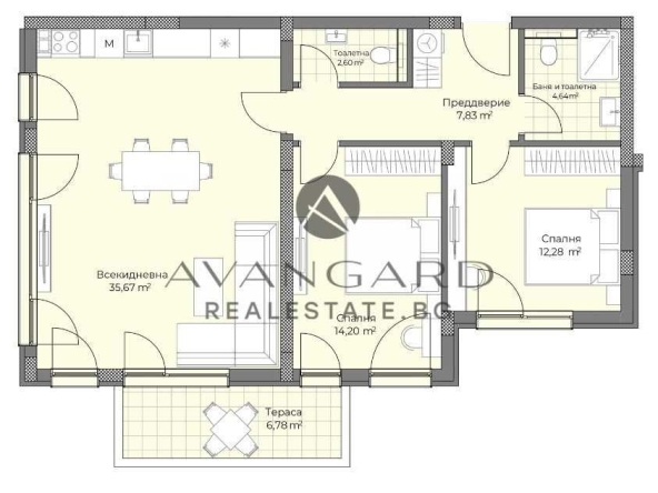 Тристаен апартамент в Пловдив, Остромила - 116 кв.м за 1250 €/кв.м - Снимка #1