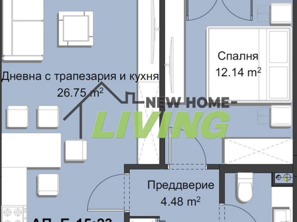 Двустаен апартамент в Пловдив, Христо Смирненски - 70 кв.м за 773 €/кв.м - Снимка #1