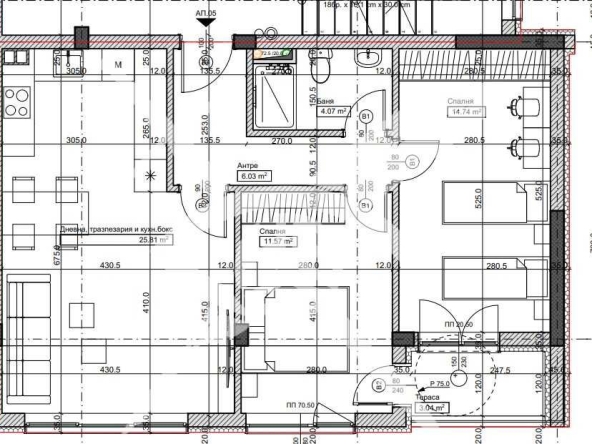 Тристаен апартамент в Асеновград - 83 кв.м за 858 €/кв.м - Снимка #1