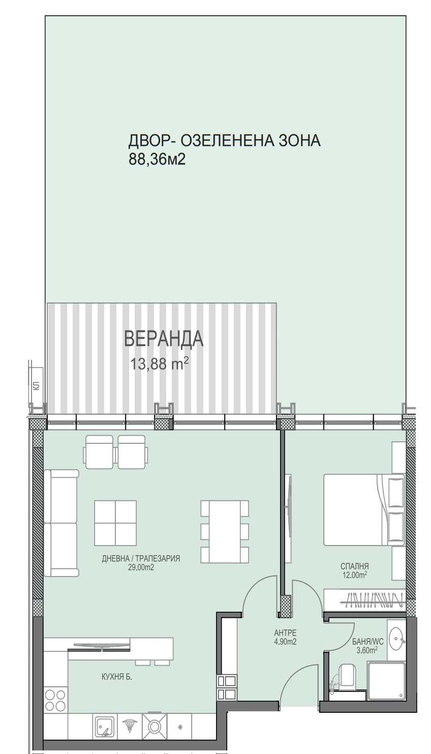 Двустаен апартамент в Пловдив, Христо Смирненски - 78 кв.м за 1885 €/кв.м - Снимка #1