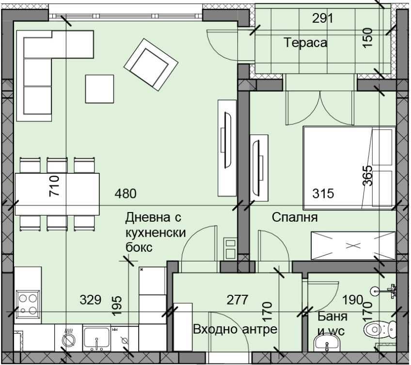 Двустаен апартамент в Пловдив, Остромила - 70 кв.м за 620 €/кв.м - Снимка #1