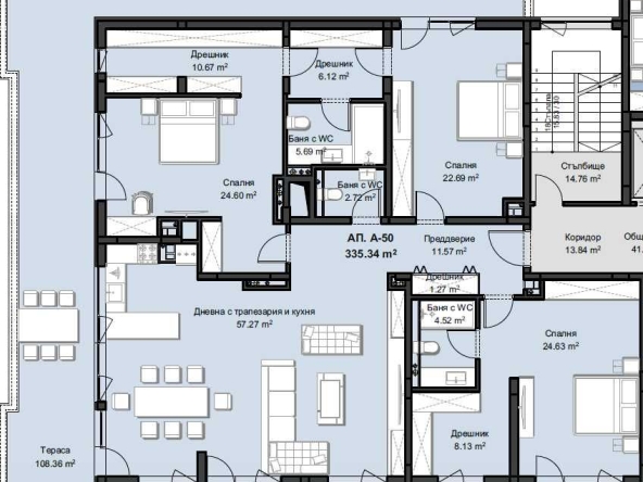 Четиристаен апартамент в Пловдив, Христо Смирненски - 405 кв.м за 1420 €/кв.м - Снимка #1