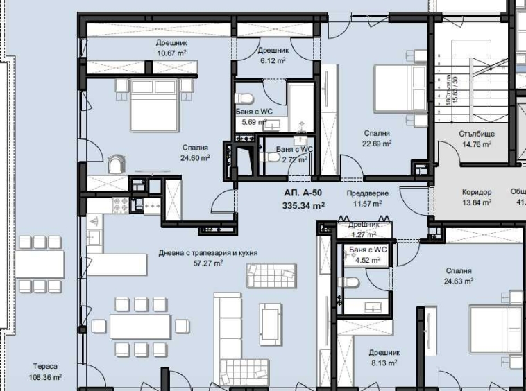 Четиристаен апартамент в Пловдив, Христо Смирненски - 405 кв.м за 1420 €/кв.м - Снимка #1