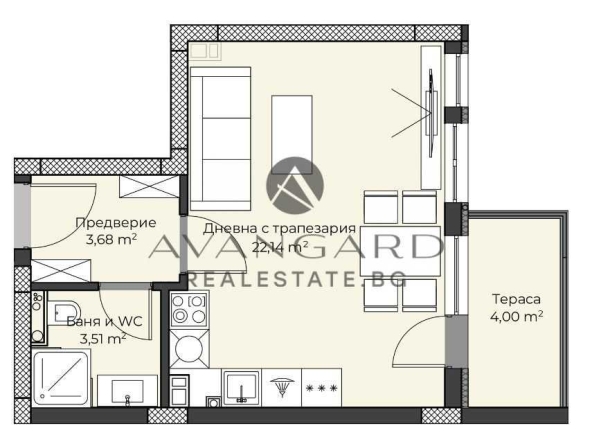 Едностаен апартамент в Пловдив, Христо Смирненски - 48 кв.м за 1210 €/кв.м - Снимка #1