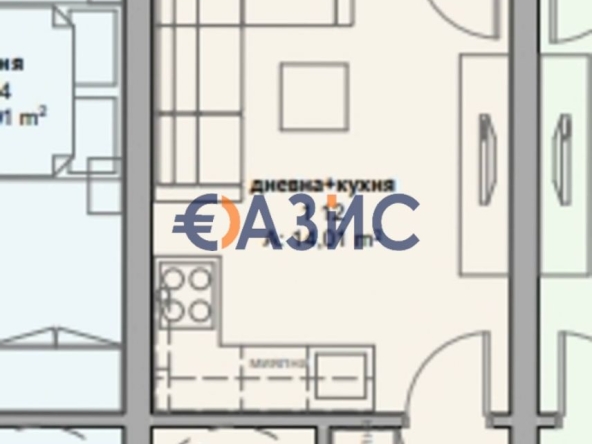 Едностаен апартамент в с. Равда, Област Бургас - 31 кв.м за 1417 €/кв.м - Снимка #1