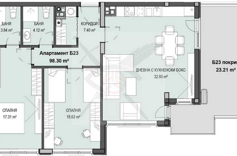 Тристаен апартамент в София, Кръстова вада - 113 кв.м за 1795 €/кв.м - Снимка #1