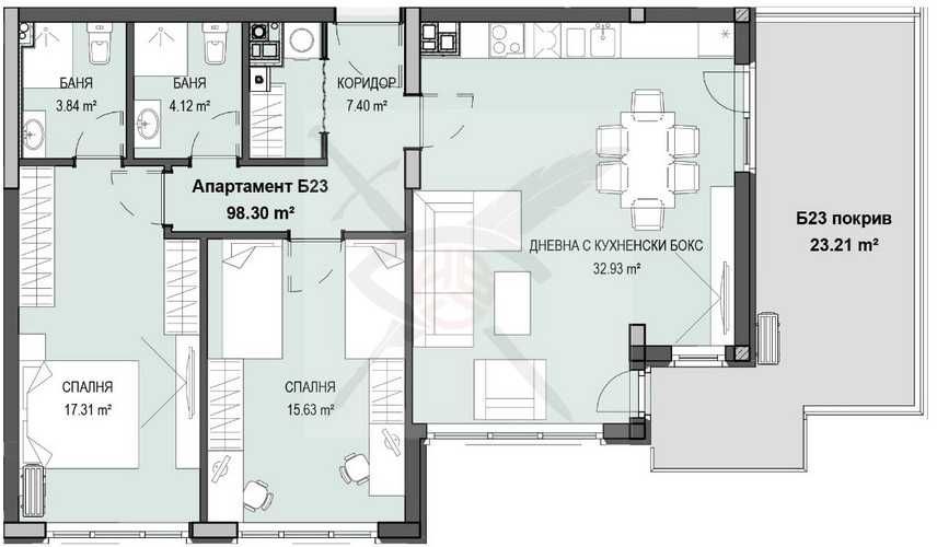 Тристаен апартамент в София, Кръстова вада - 113 кв.м за 1795 €/кв.м - Снимка #1