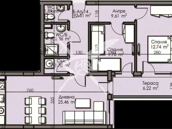 Тристаен апартамент в Бургас, Изгрев - 93 кв.м за 1207 €/кв.м - Снимка #1